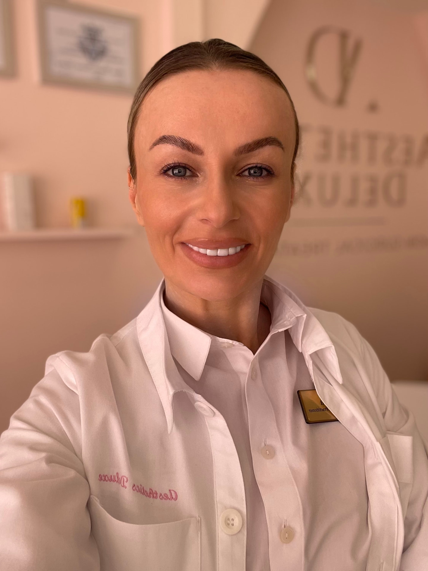 Nataliya, founder and aesthetics practitioner at Aesthetics Deluxe in Wilmslow