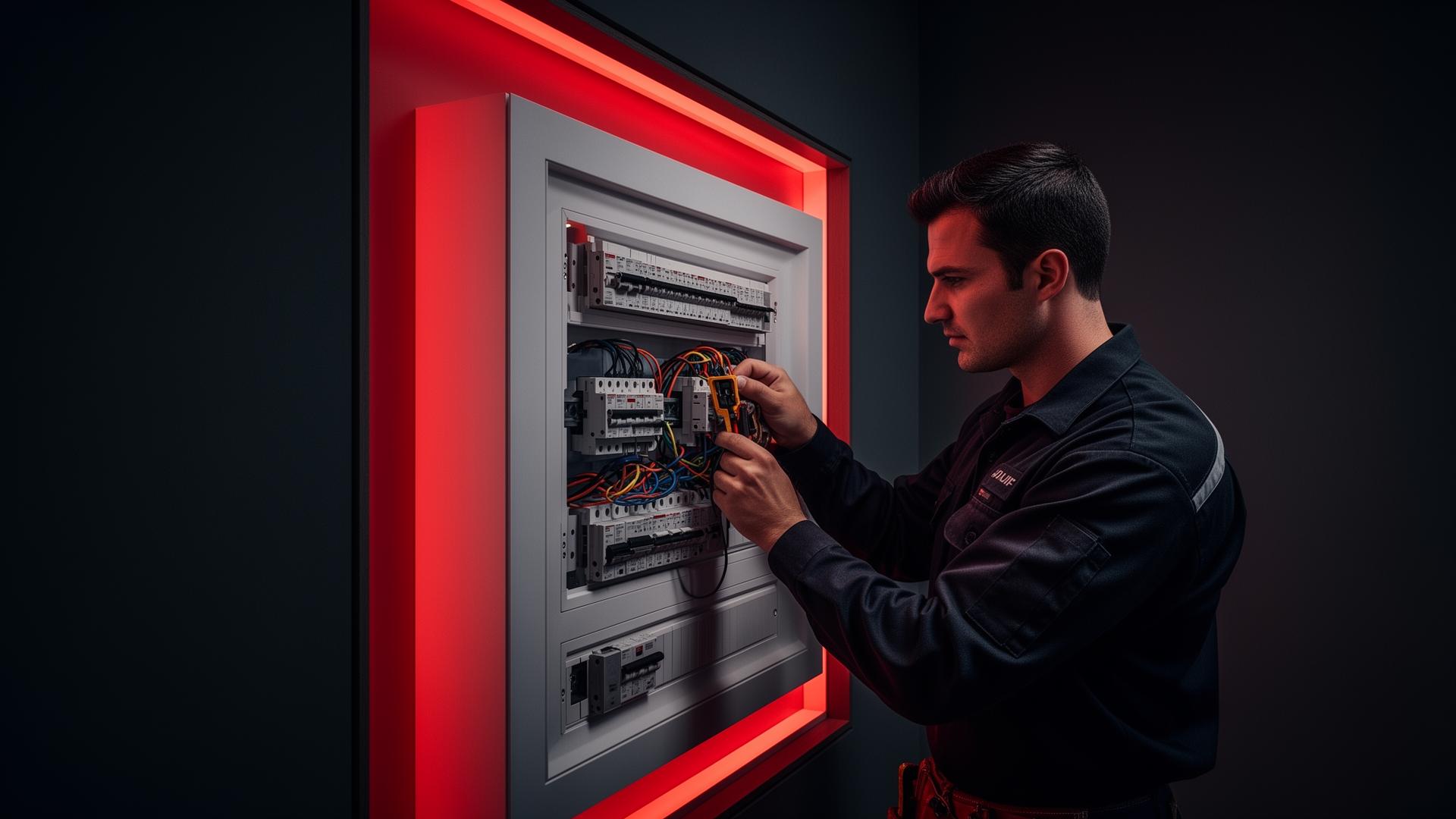 Elite electrician working on a consumer unit